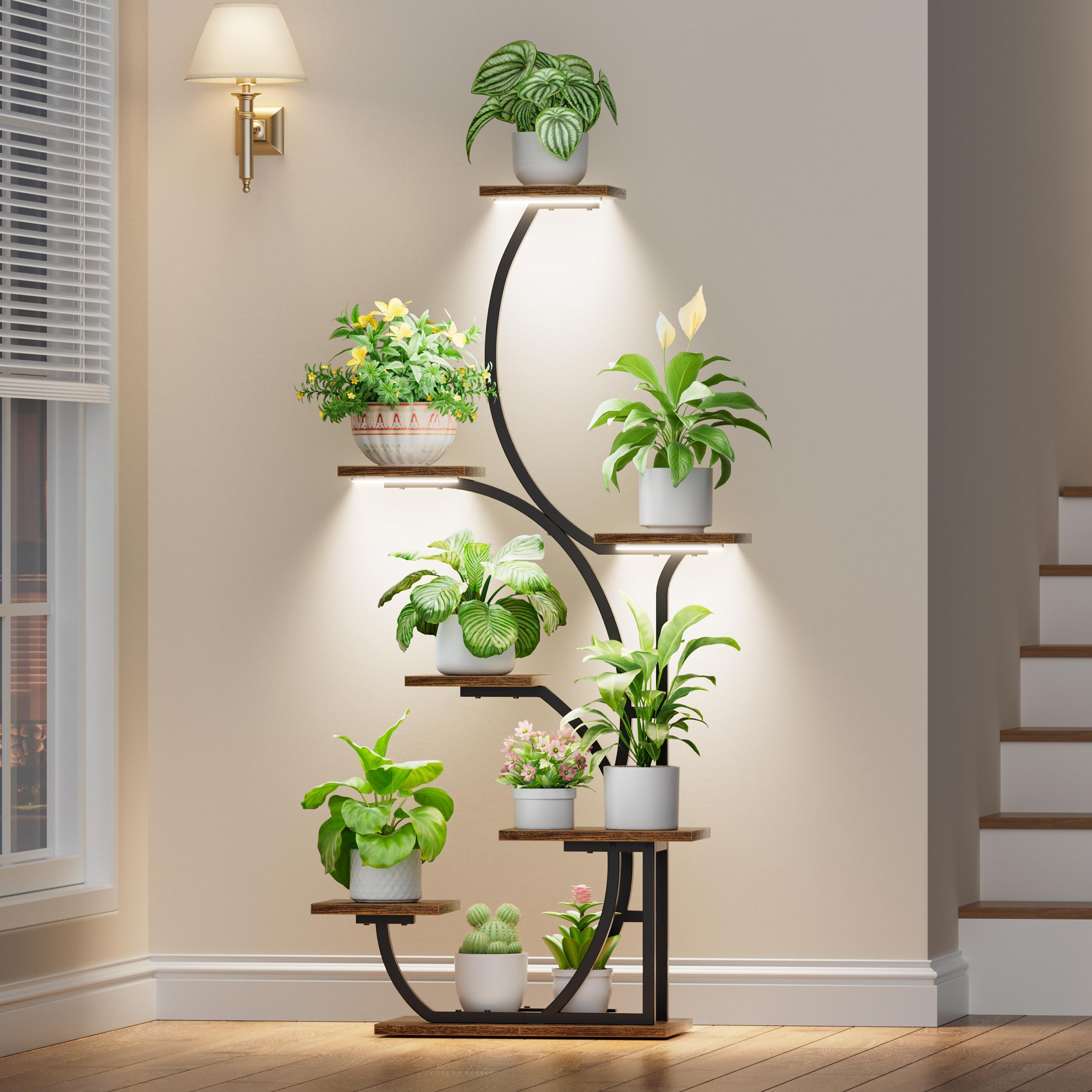 BACEKOLL wall straps secure the tall stand for safety around kids and pets.