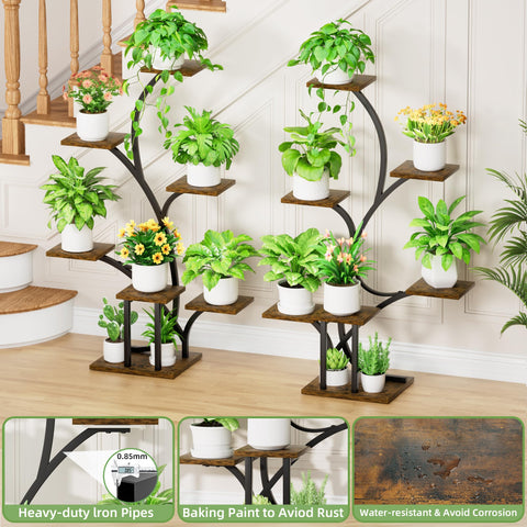 BACEKOLL wall straps keep the plant rack secure around kids and pets.