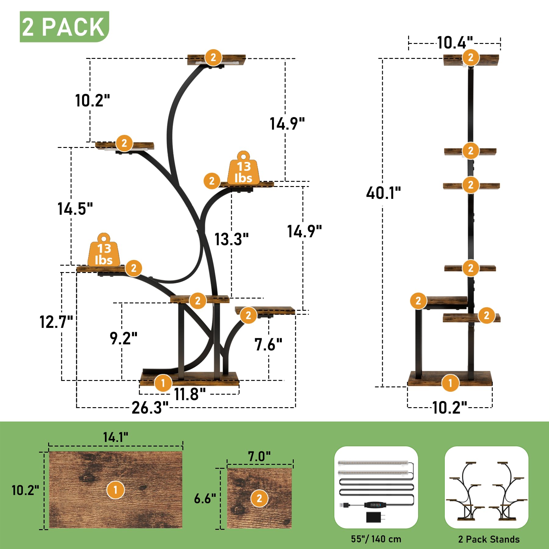 BACEKOLL water-resistant shelves resist warping for durable display.