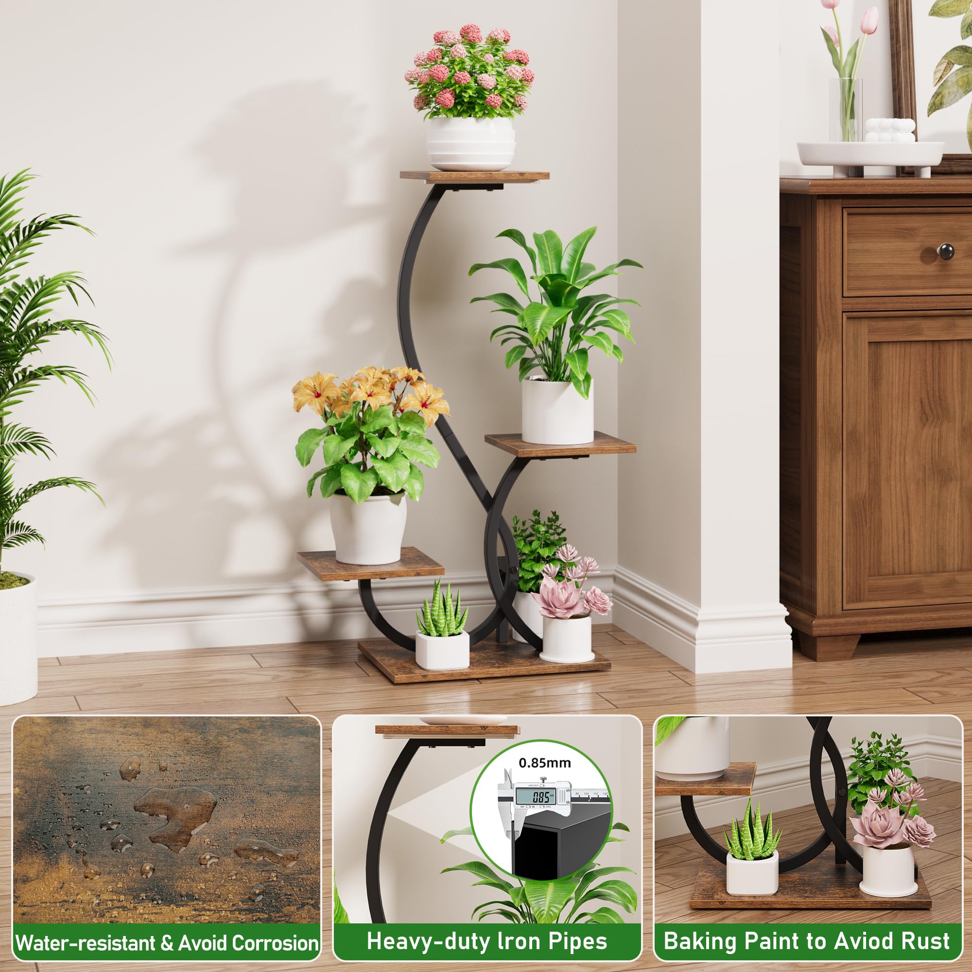 BACEKOLL water-resistant shelves protect plants in humid spaces