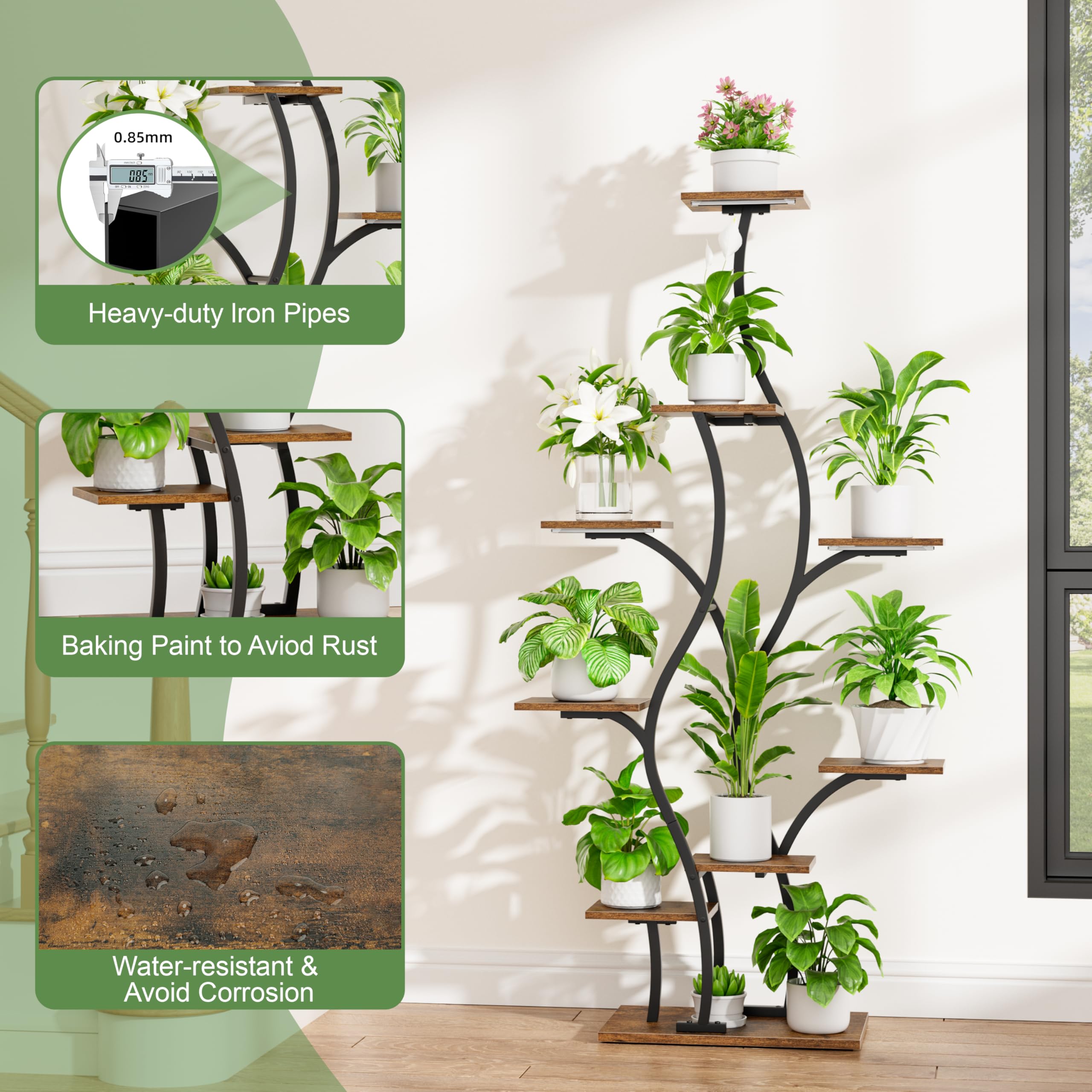 BACEKOLL plant display elevates home ambiance with lush corner décor.