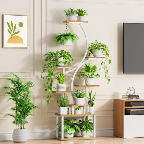 BACEKOLL heavy-duty iron frame ensures stability for multiple pots.