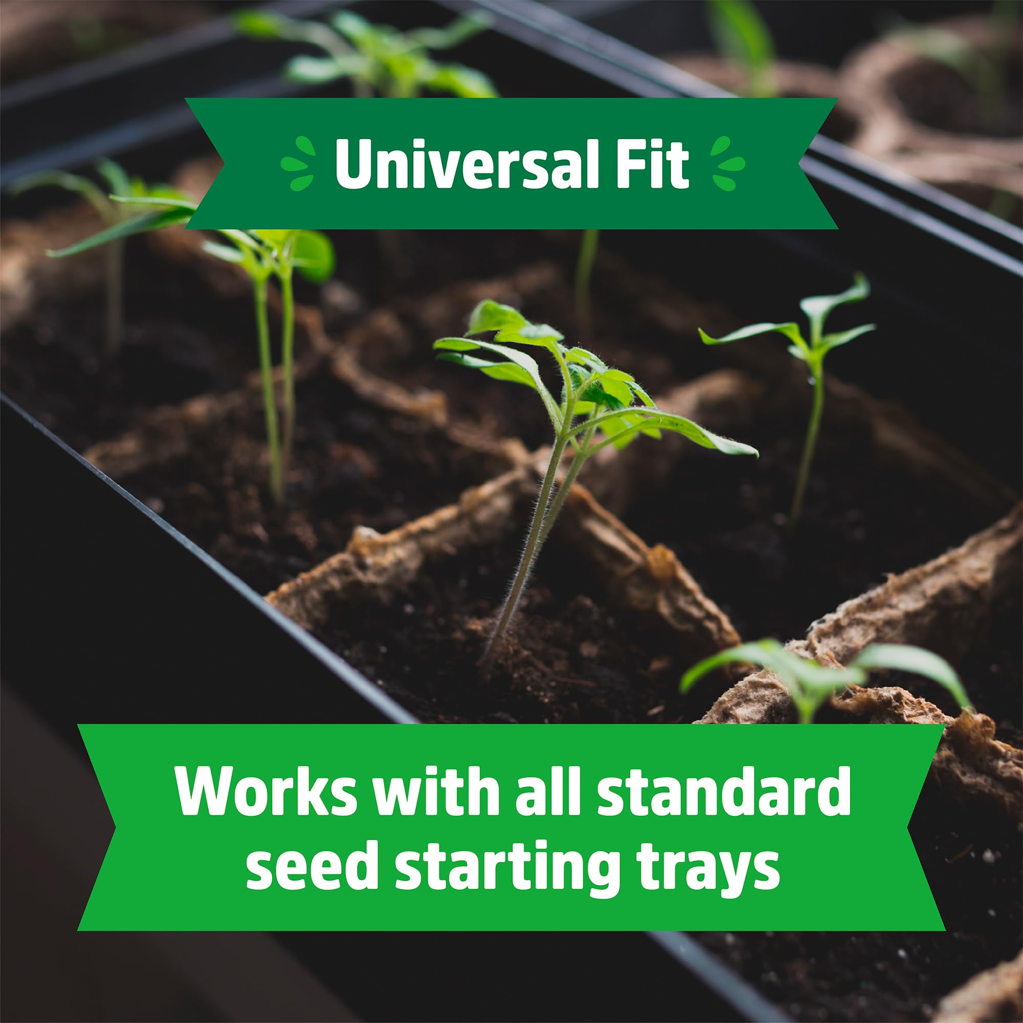 Biodegradable trays from Back to the Roots emphasize eco-friendly materials