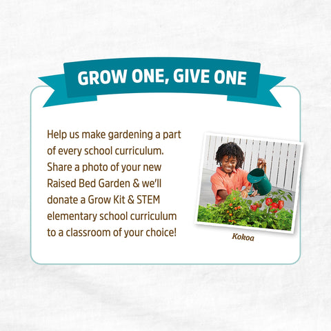 Back to the Roots Grow One Give One campaign connects gardening with education.