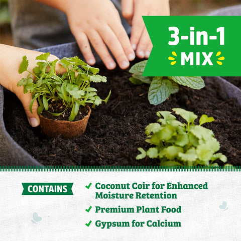 Back to the Roots gypsum balances nutrients in the mix for even growth.