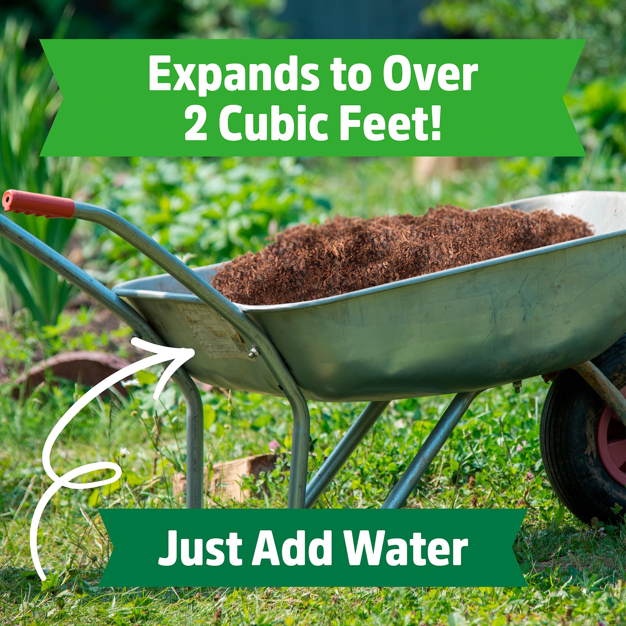 Back to the Roots mulch in raised beds improves soil aeration and moisture retention.