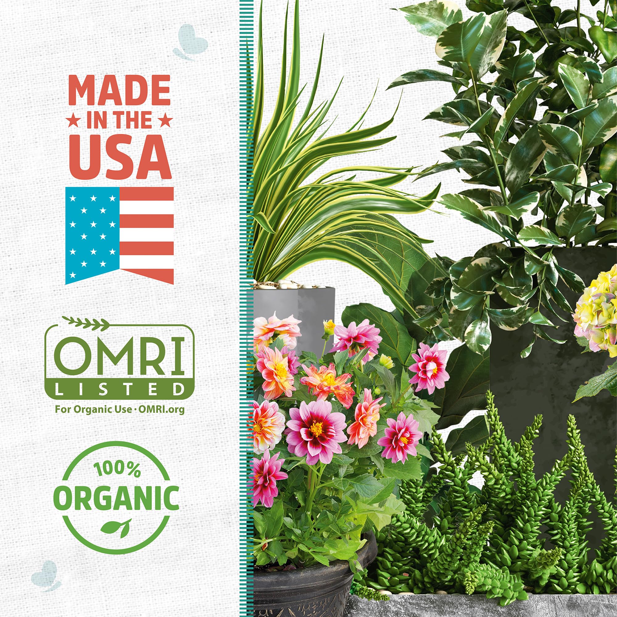 Back to the Roots perlite improves drainage for potted plants and seed beds.