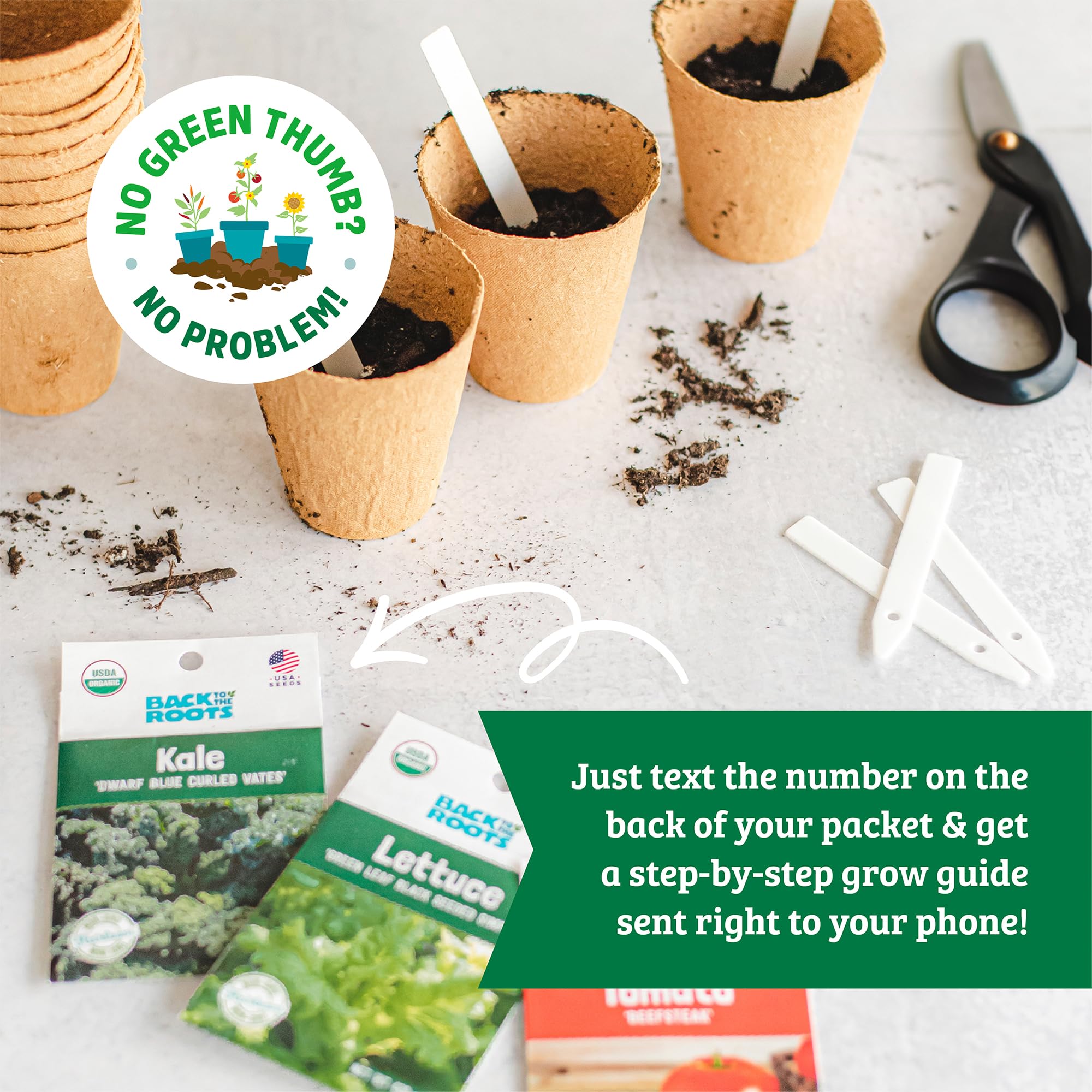 Germination-tested seed packets from Back to the Roots ensure reliable sprouting