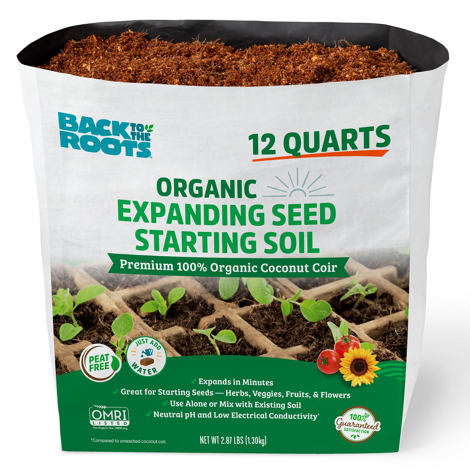 Back to the Roots seed starting block expands to 12 quarts for seed germination