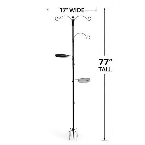 Backyard Expressions 75-inch pole towers over the yard for bird visibility.