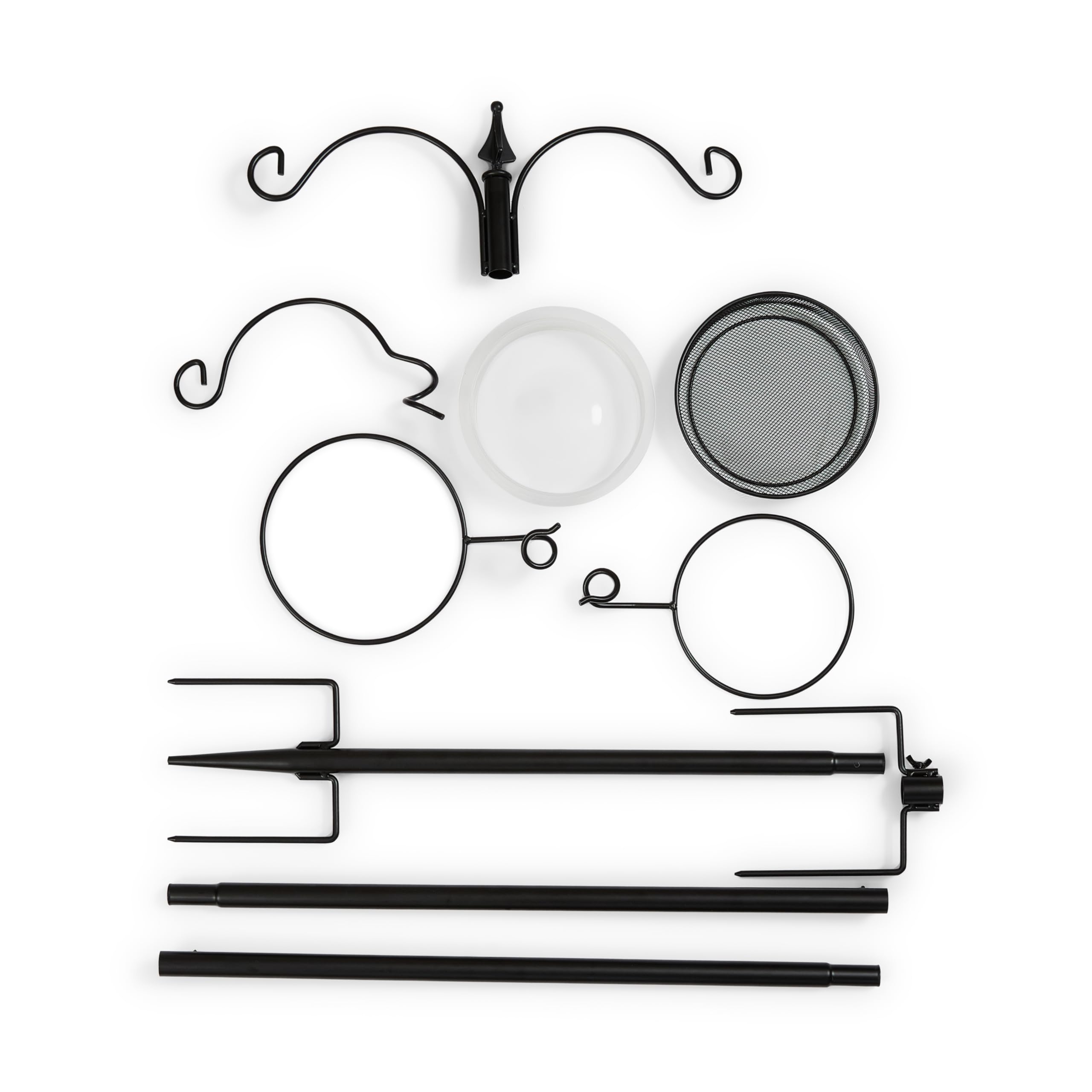 Backyard Expressions adjustable hooks accommodate multiple feeder types for variety.