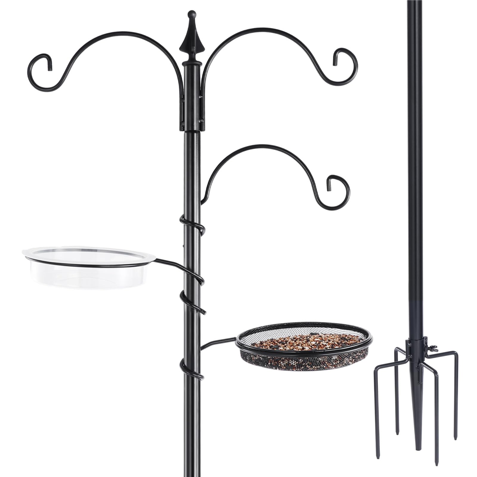 Backyard Expressions bird feeding station base with five-prong stability.
