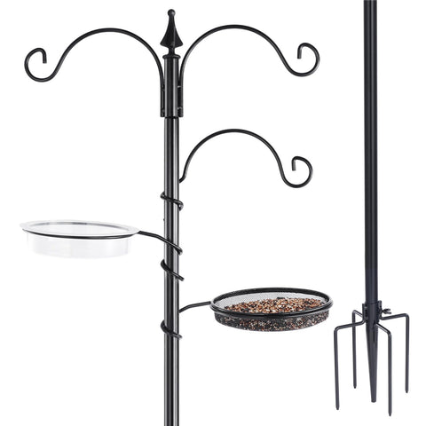 Backyard Expressions bird feeding station base with five-prong stability.