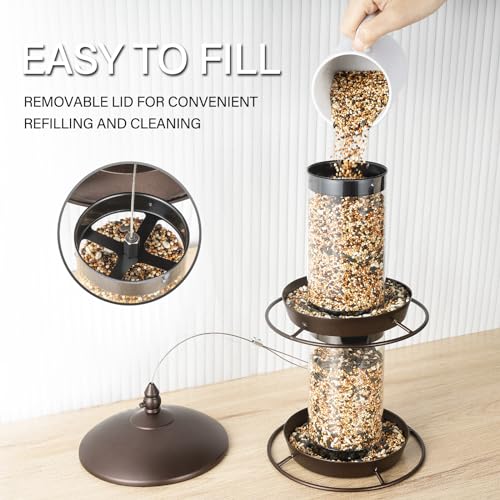 Backyard Expressions bronze finish on feeder for outdoor use and style