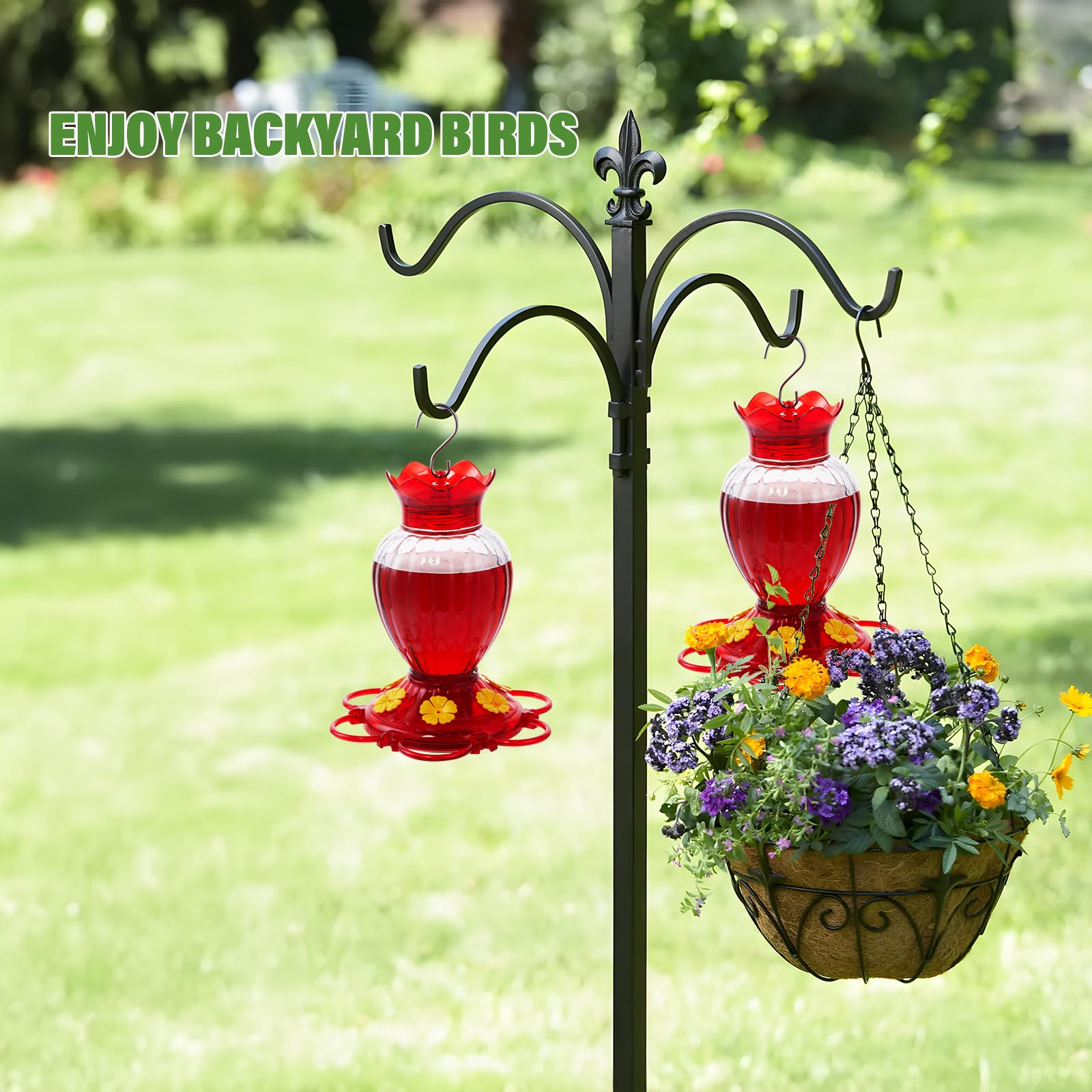 Backyard Expressions Hummingbird Feeder 2-pack ready for outdoor garden setup