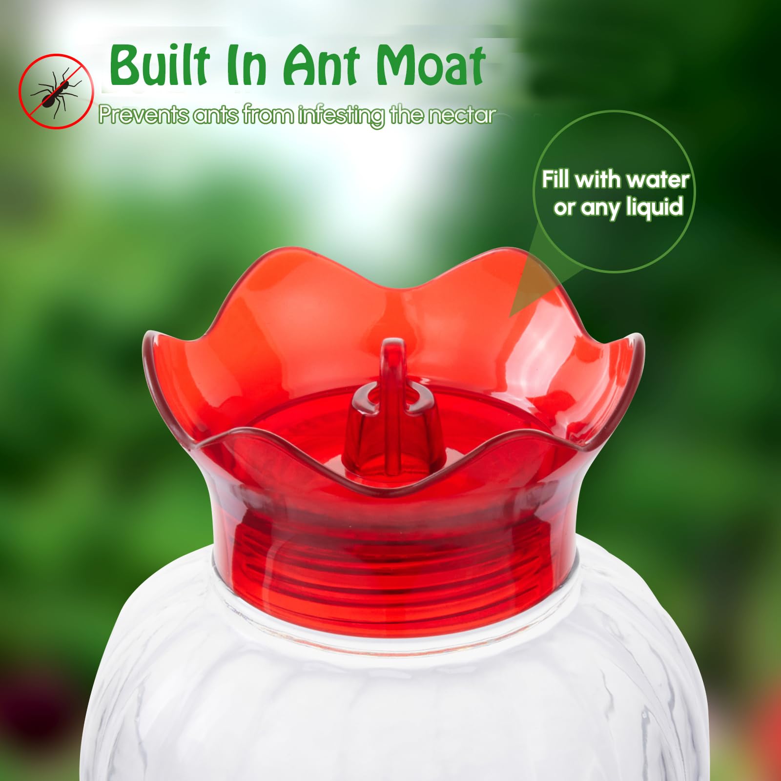 Backyard Expressions Hummingbird Feeder clear plastic for nectar level check