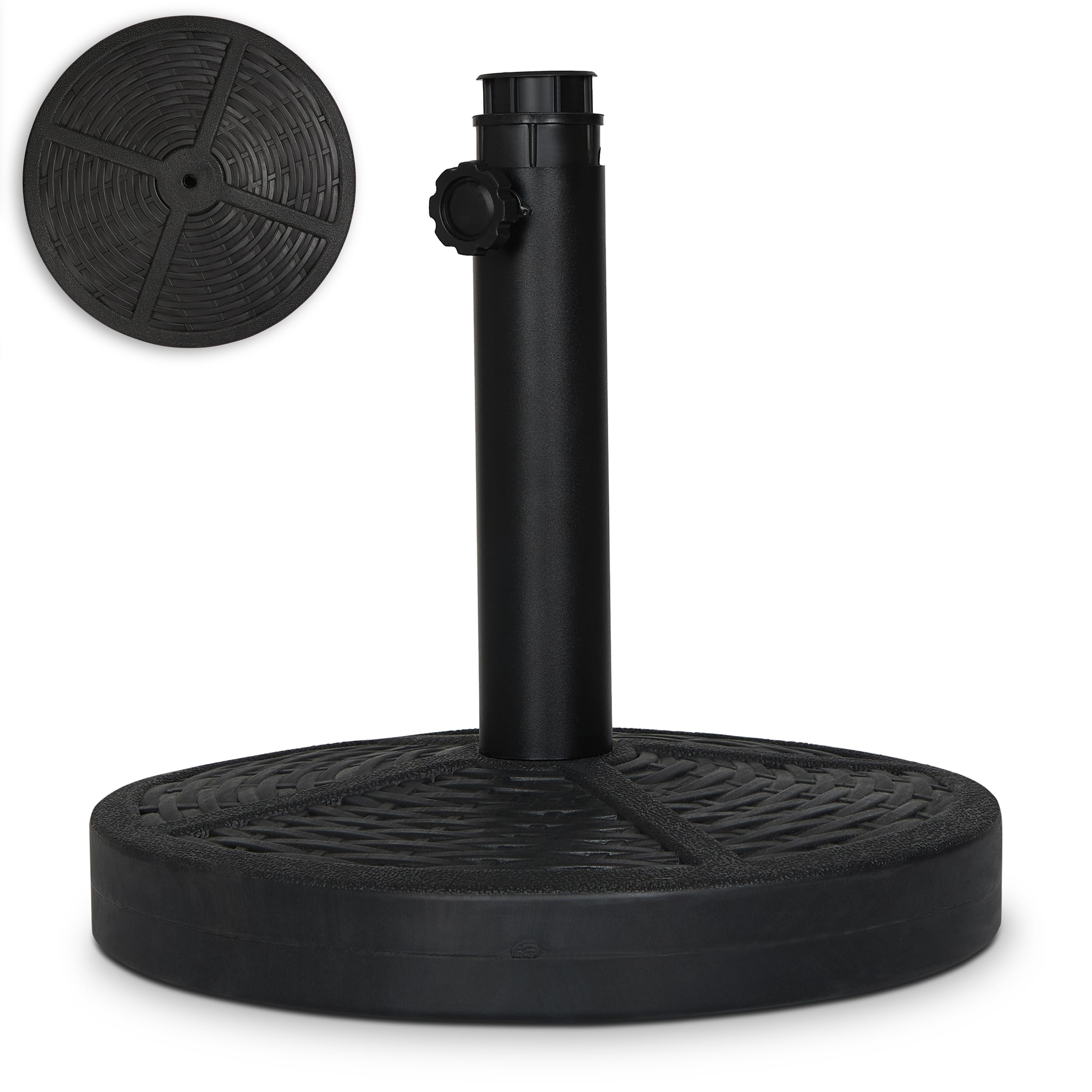 Backyard Expressions umbrella base heavy-duty stability for windy patios