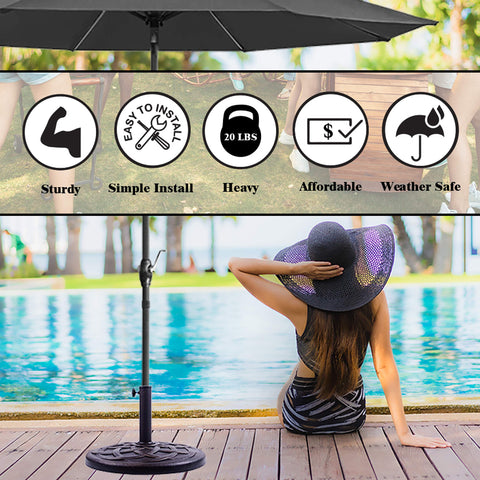 Backyard Expressions base ready for poolside shade with sturdy foundation