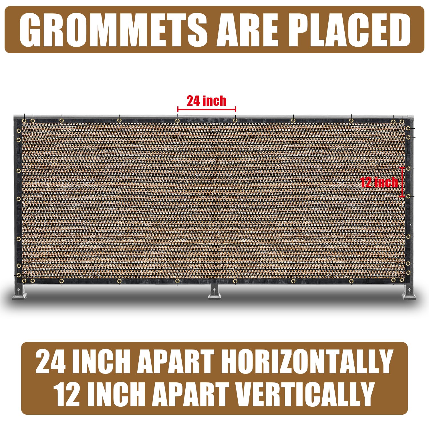 BADAO mesh shade net cover attached to a fence for airflow and concealment.