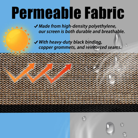 BADAO easy-install privacy screen kit with grommets and zip ties for quick setup.