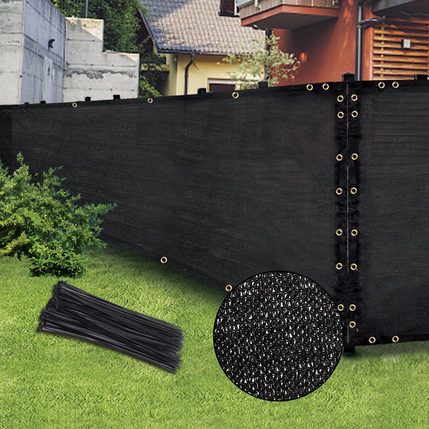 BADAO outdoor privacy screen 4x50 front view demonstrating a tall privacy shield for yards