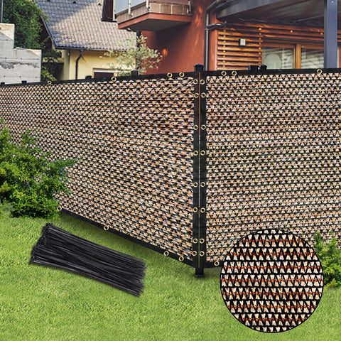 BADAO outdoor privacy screen fabric close-up highlighting durable, breathable HDPE for private spaces.