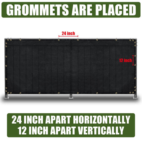 Close-up of BADAO grommets detail for secure installation.