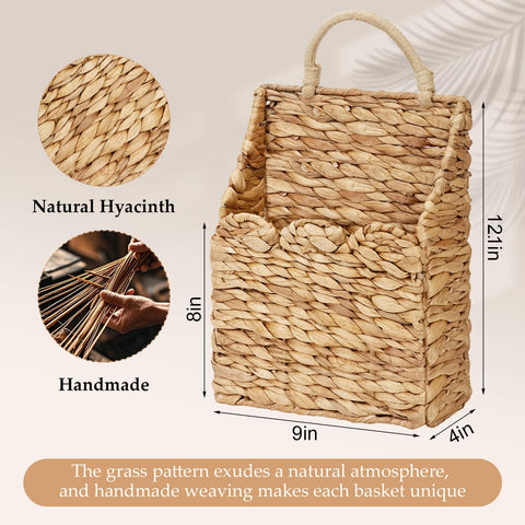 Badashun front door decor basket creates welcoming entryway storage and charm.