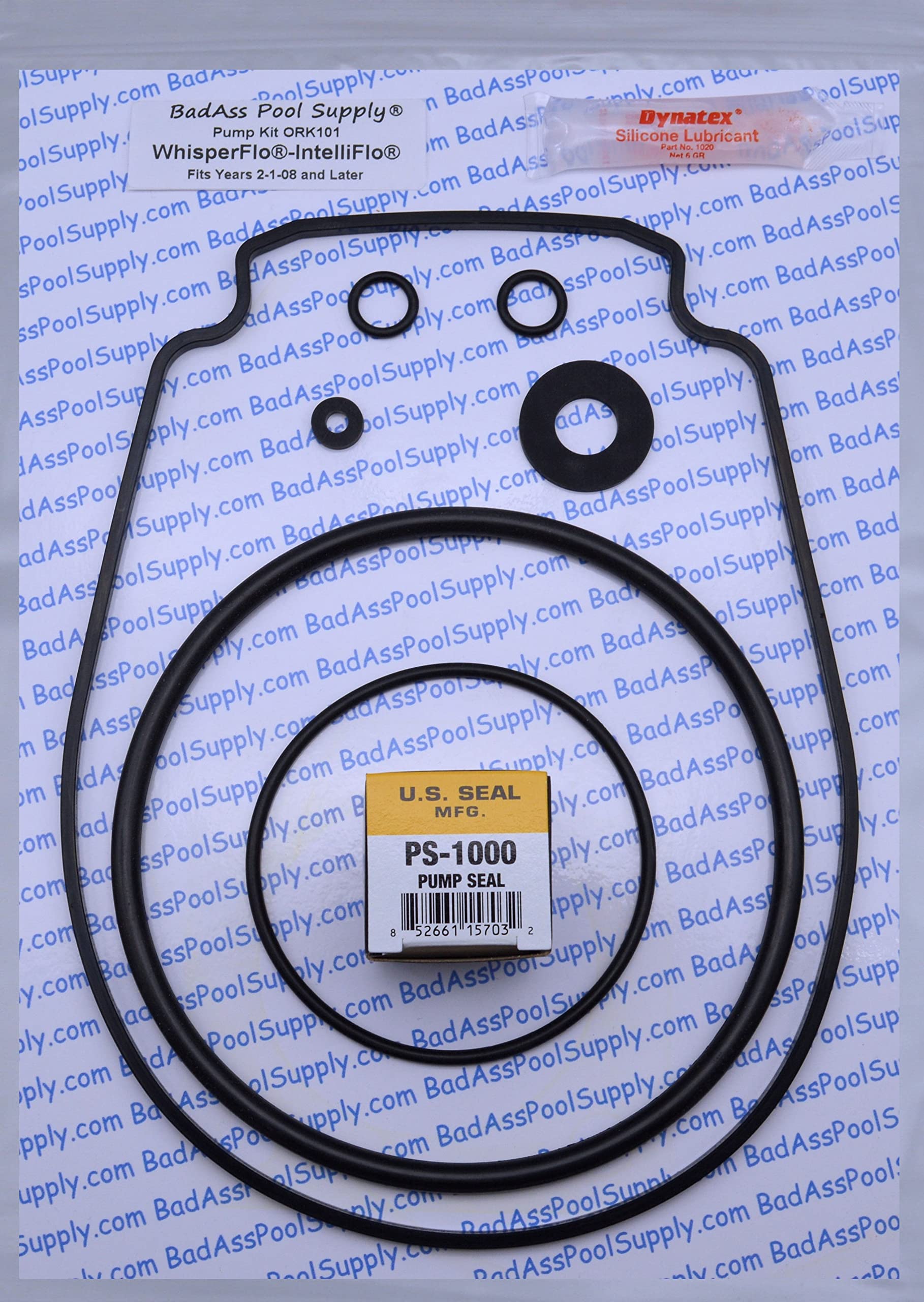 BadAss Pool Supply O-Ring Rebuild Kit for WhisperFlo/IntelliFlo with shaft seal included.