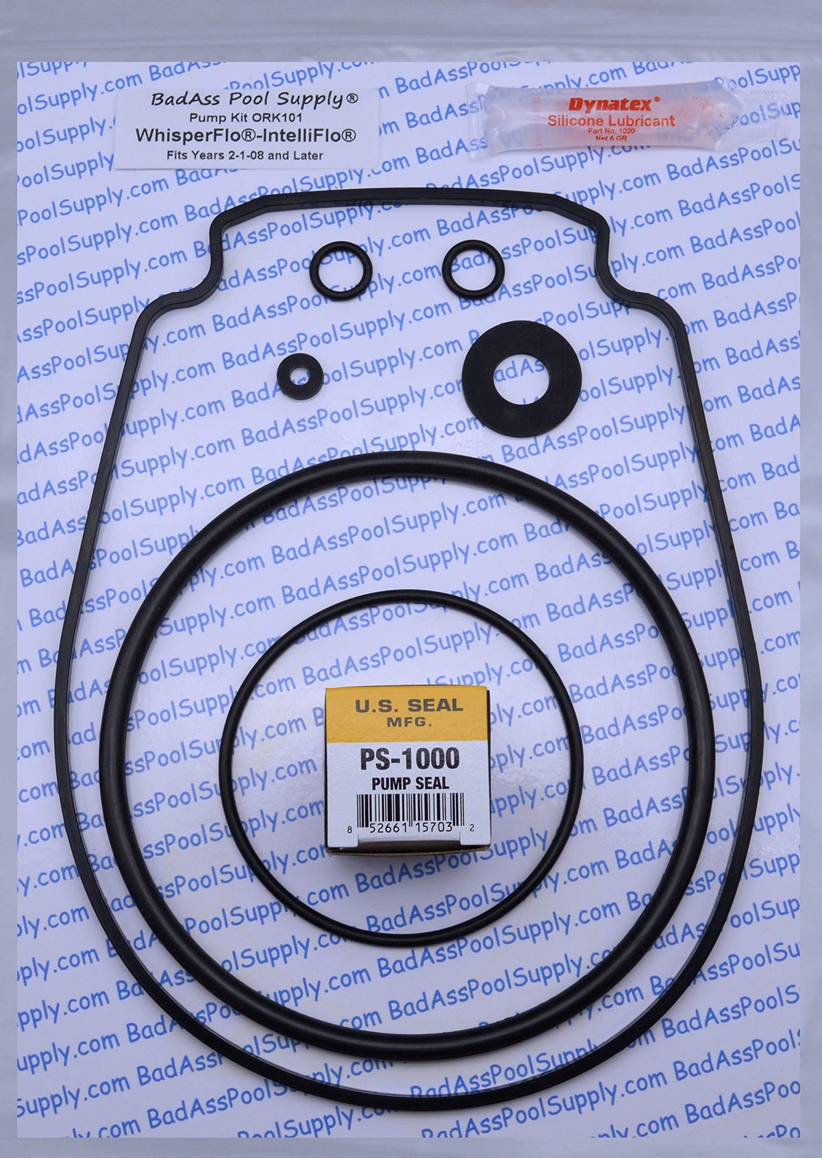 BadAss Pool Supply O-Ring Rebuild Kit for WhisperFlo/IntelliFlo with shaft seal included.