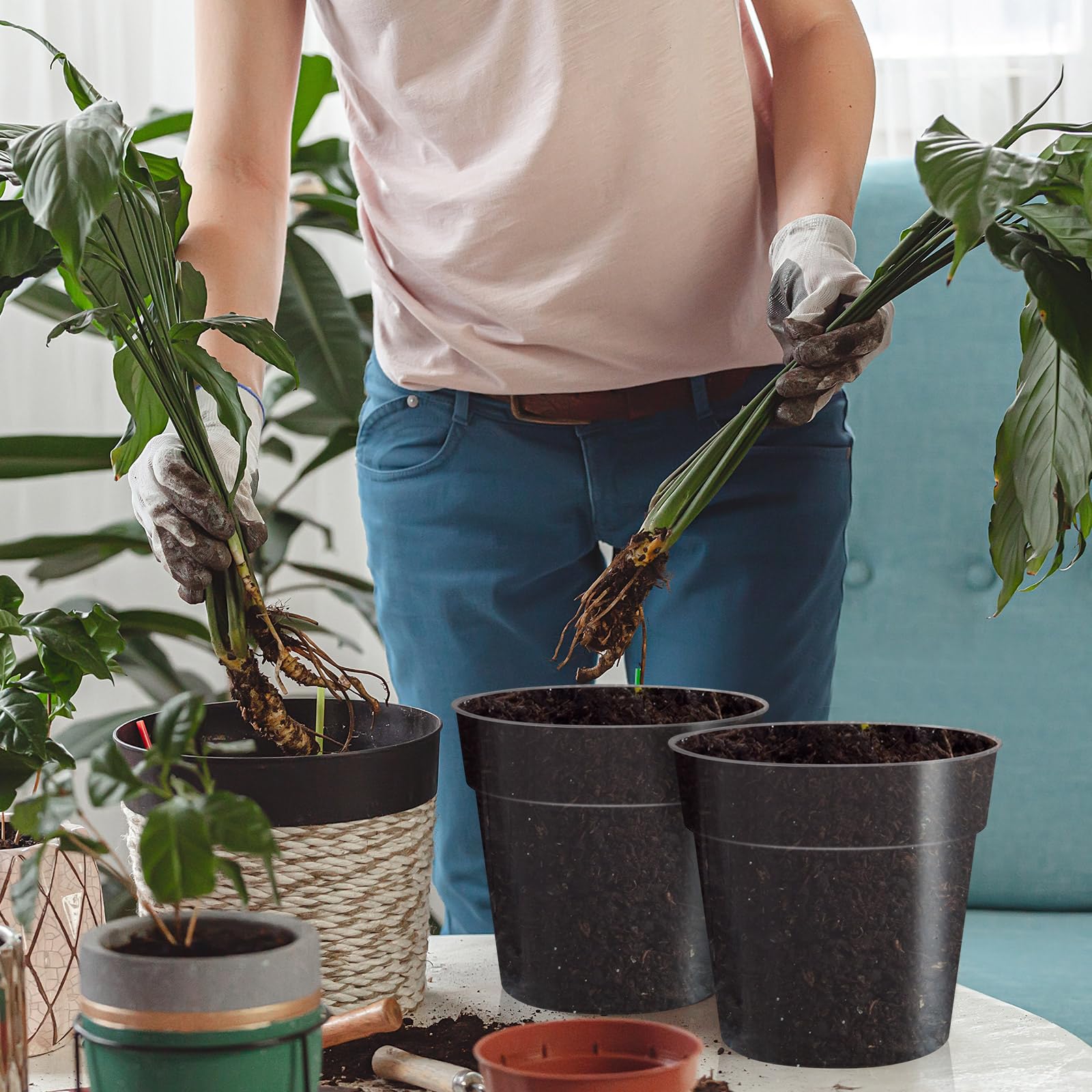 Baderke clear nursery pot packaging image presents a gift-ready set.