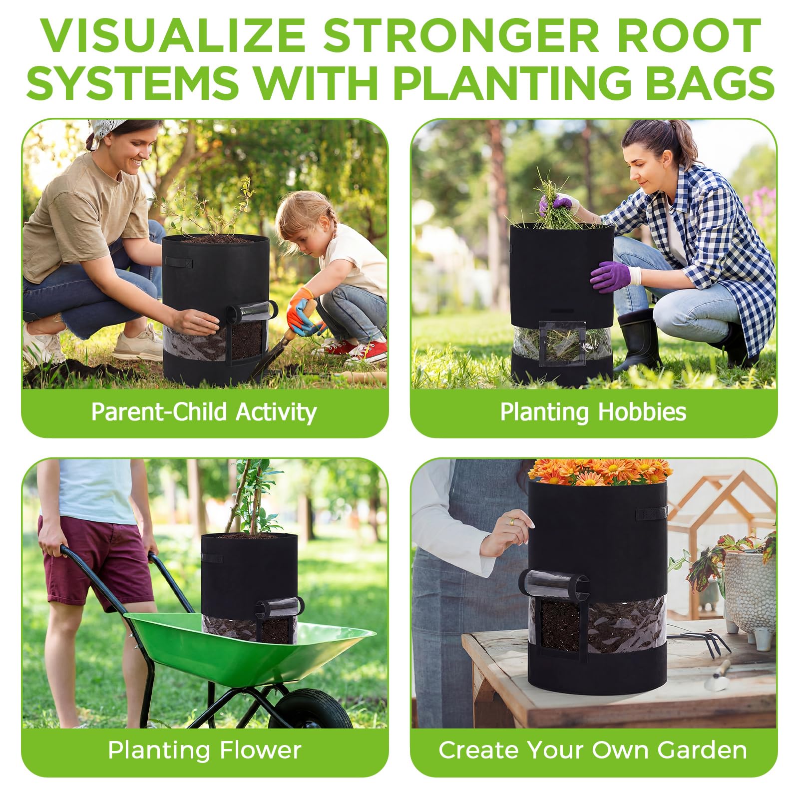 Baderke 30-gallon grow bags ideal for potatoes, tomatoes, and vegetables