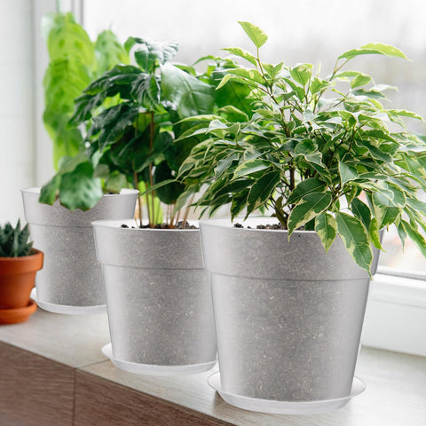 Baderke clear nursery pot tray 8 inch provides stability and mess-free drainage