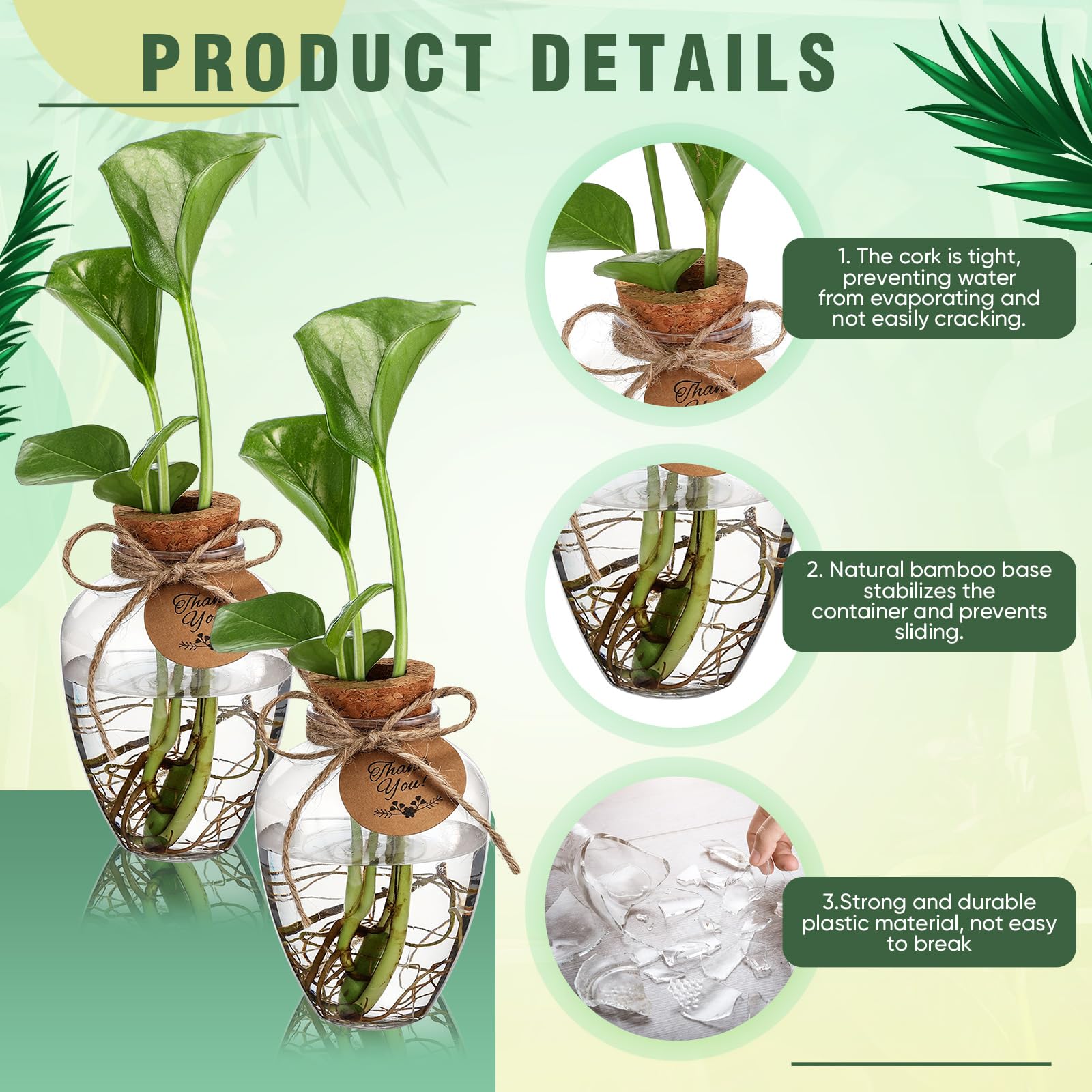 Baderke perforated wooden plug compatible with most plant stems