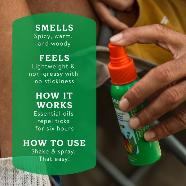 Badger Tick Spray family-safe formula suitable for kids and adults.