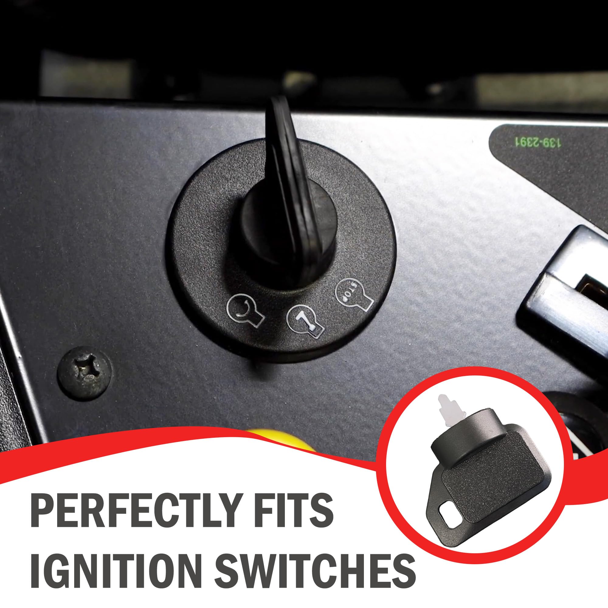 Badogrio 63-8360 ignition keys with keyrings for organized storage.