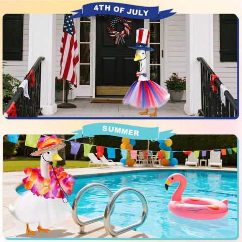 Bafeil goose outfits Christmas attire for cozy yard decor
