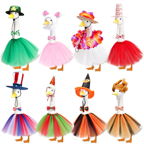 Bafeil goose outfits summer ensemble on porch goose for vibrant curb appeal