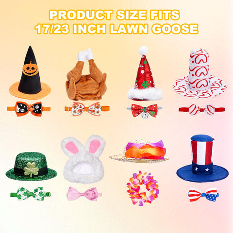 Bafeil Easter goose outfit with hat and tutu collar for seasonal yard charm.