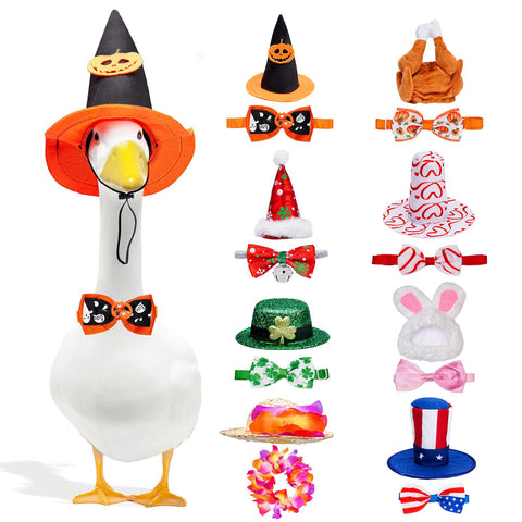 Bafeil Valentine's Day goose outfit with hat and bow for sweetheart decor.