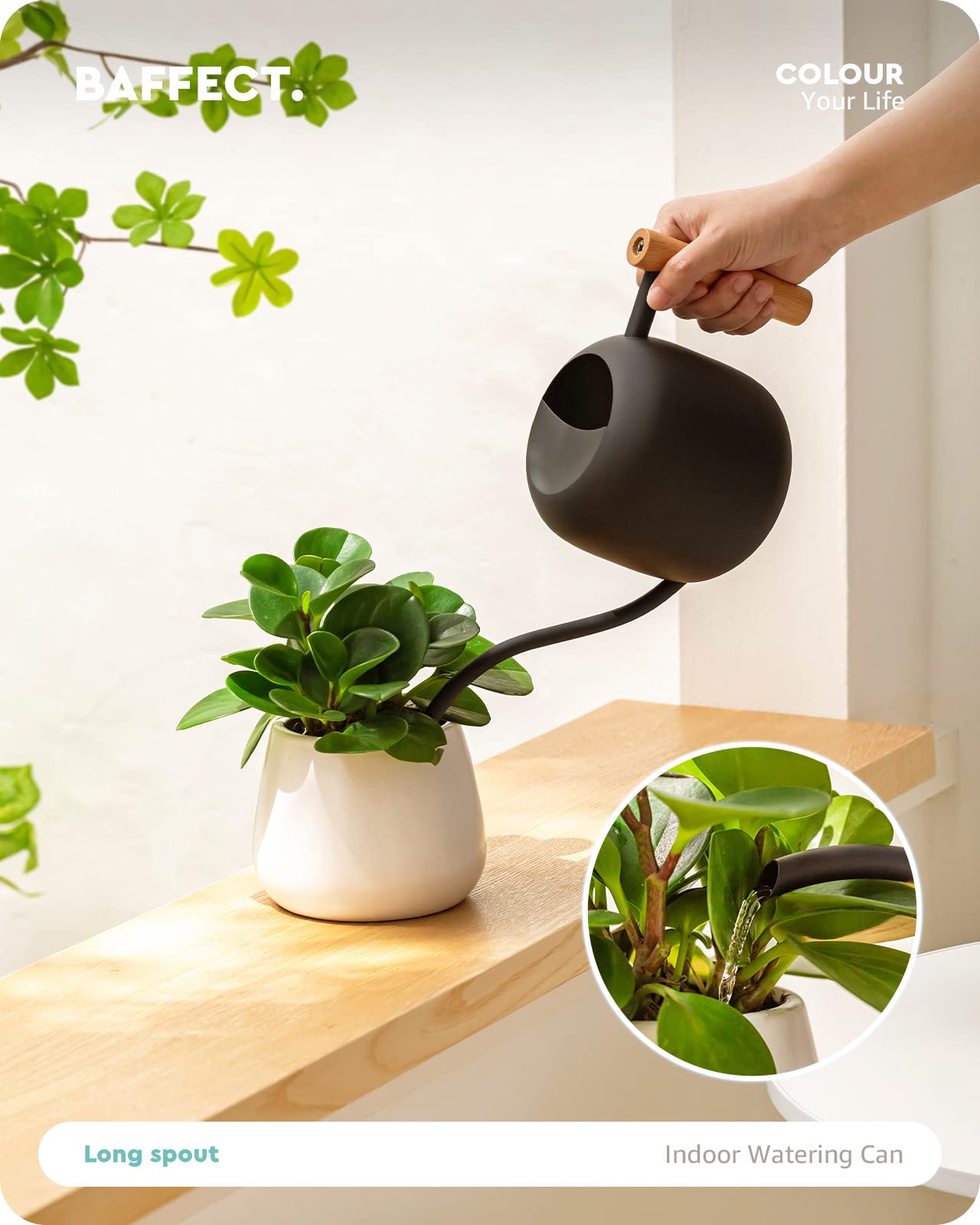 Baffect stainless steel matte black can combines durability with sleek decor.