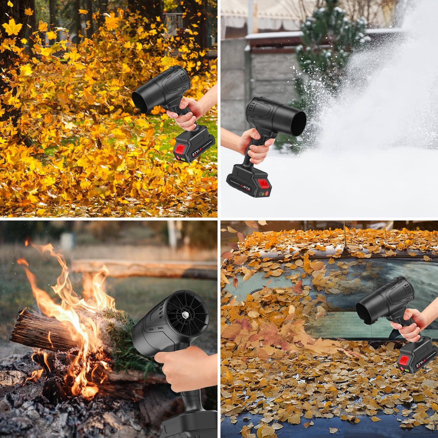 BAHNU yard-ready cordless blower clears leaves and dust efficiently.