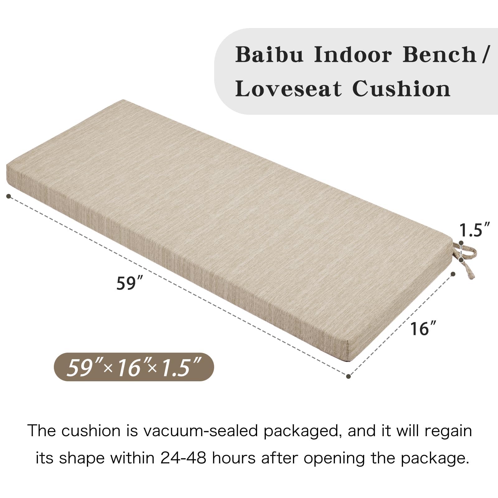 Baibu cushion zipper close-up for easy cover removal and washing