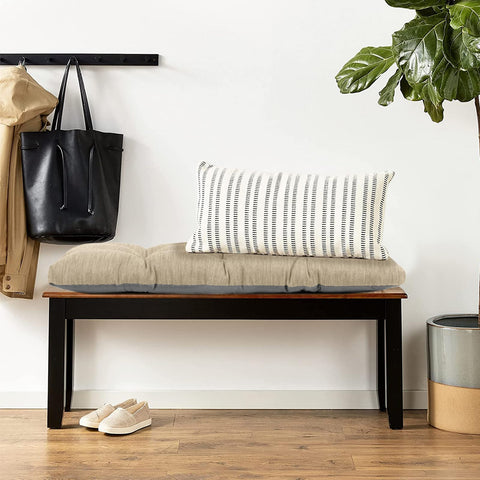 Baibu beige bench seat cushion with non-slip bottom for steady indoor use.