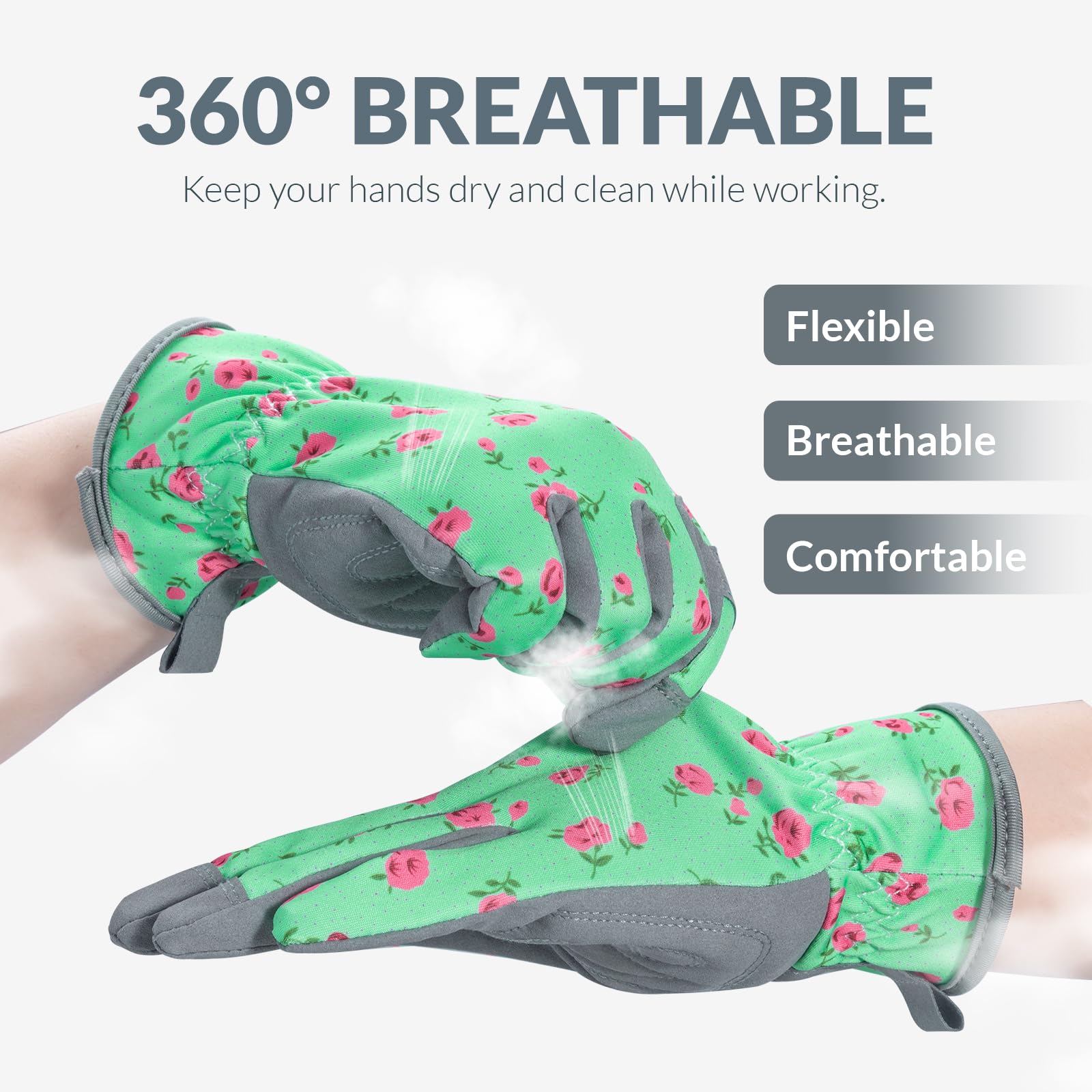 Baidast women’s garden gloves with grip palms for precise digging and tool control