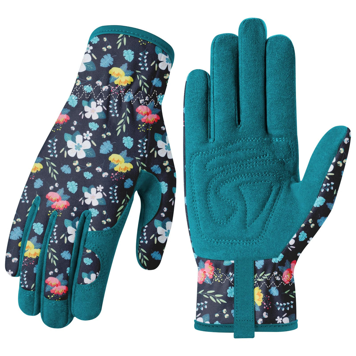 Baidast Gardening Gloves for Women close-up grip shows wear-resistant stitching for durability.
