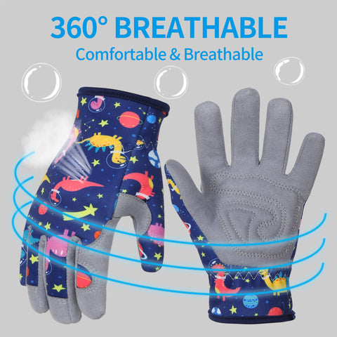 Baidast Kids gloves in use for digging and planting