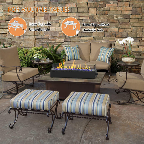 BAIDE HOME 40,000 BTU fire pit delivering strong warmth for outdoor dining and conversations.