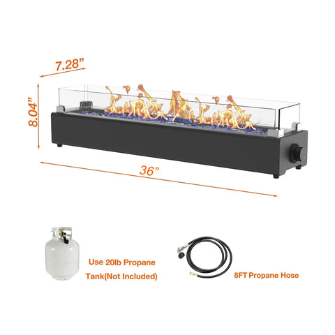 BAIDE HOME 40,000 BTU stainless-steel burner detail and strong heat output.