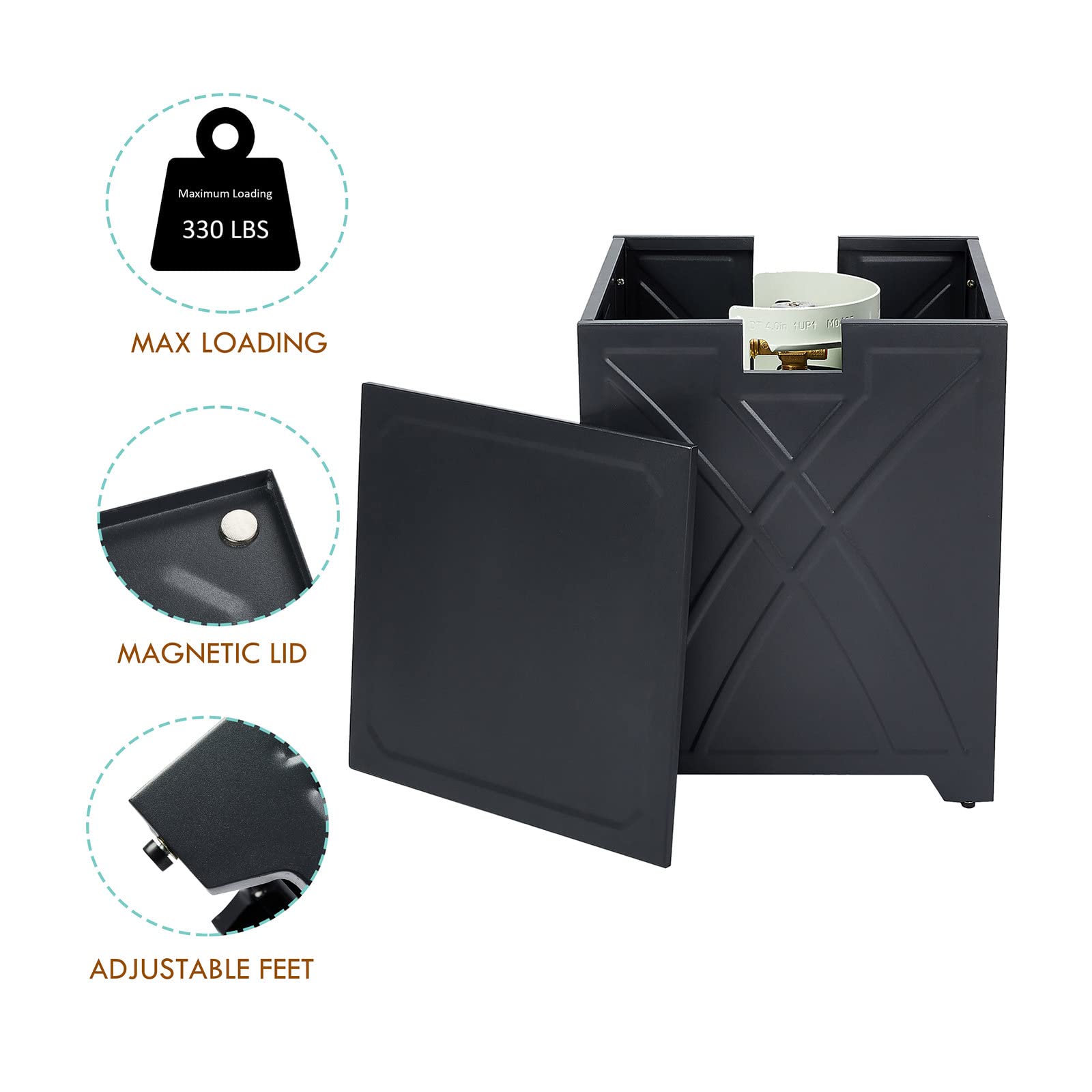 Baide Home portable table with adjustable feet adapts to uneven outdoor surfaces